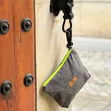 Drops Gray toiletry bag/ Fluorescent zipper wallet