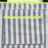 Grey Stripes Maxi Bolsa de Playa Grande